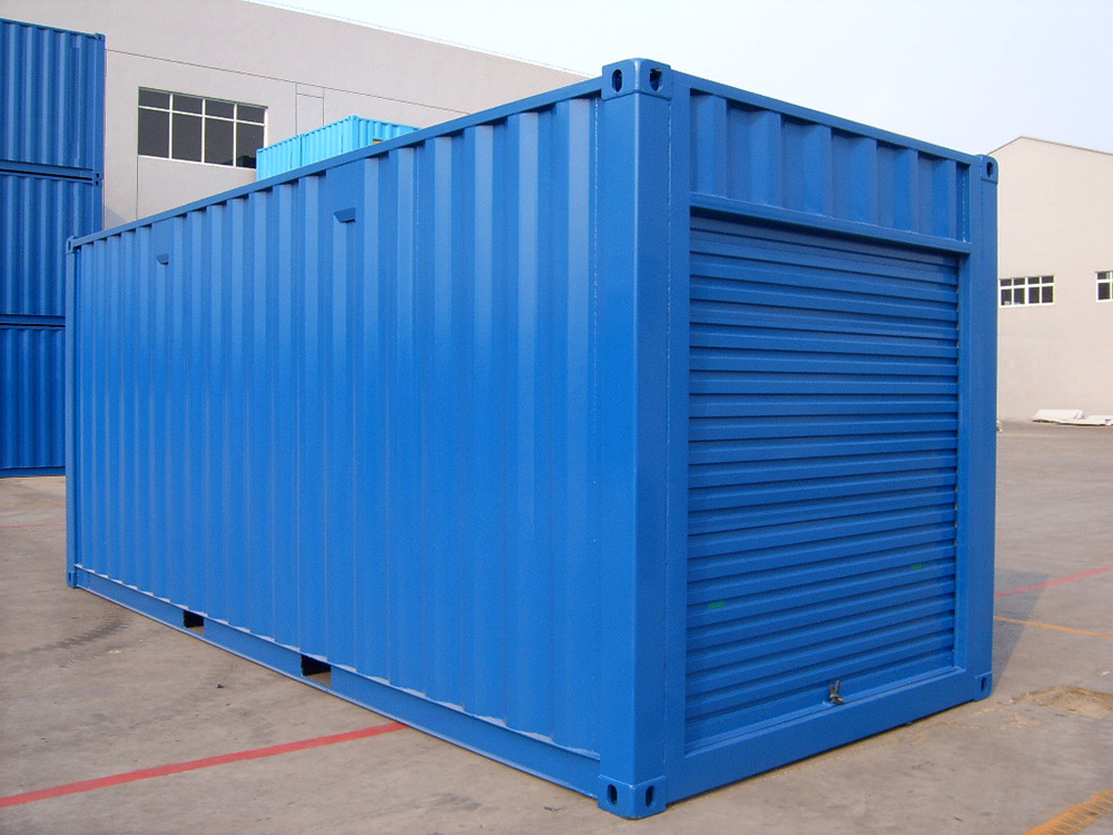 Buy 20ft Self Storage Container with Bamboo Floor – Blue (RAL 5010)